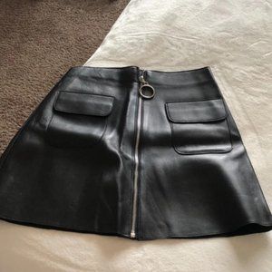 Leather short skirt